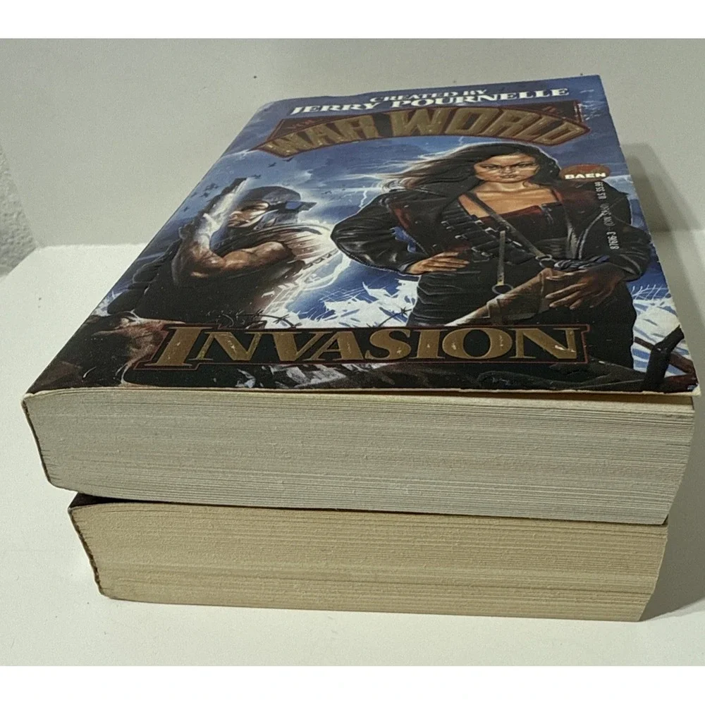 War World Saga Sci Fi Vintage PB Book LOT Pournelle Vol 3 &4 Invasion Sauron Dom